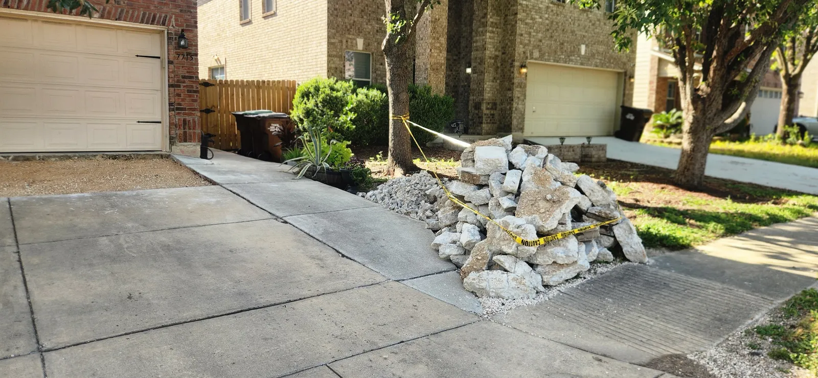 Landscape rock delivered for a residential project